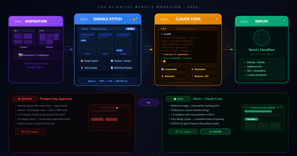 stitch claude code workflow 2026