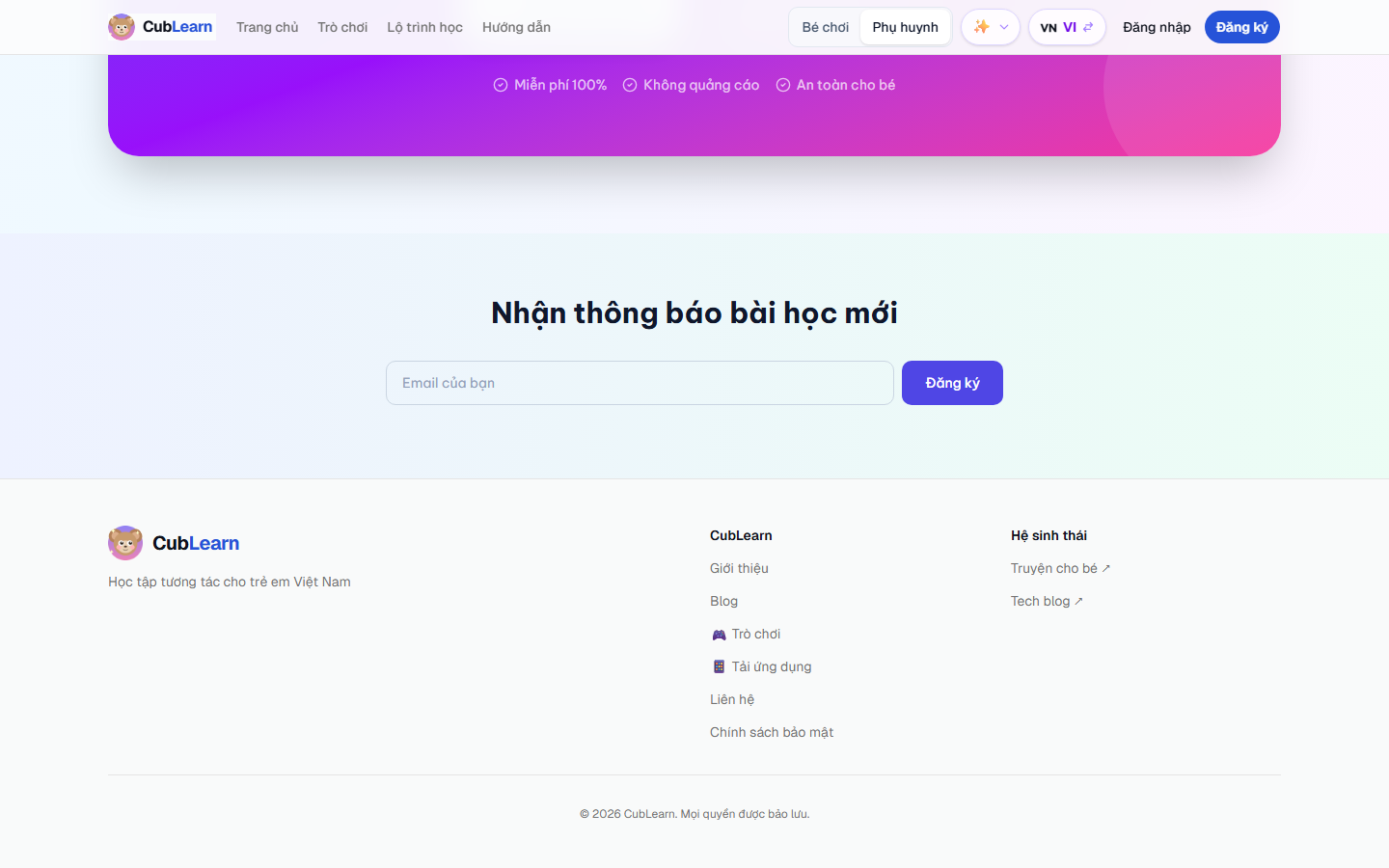 Public website — section 3